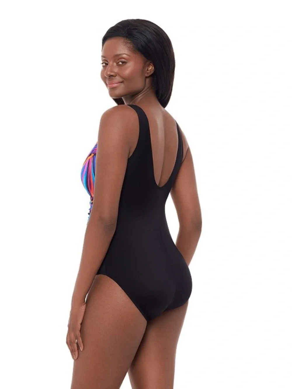 NWT Women's Great Lengths Entangled Ruffle Surplice One Piece Swimsuit - 14 I69